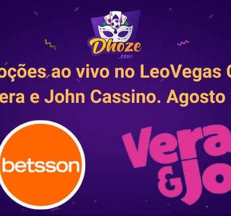 Promoções de roleta no Betsson Cassino e Vera e John Cassino [Setembro 2022]